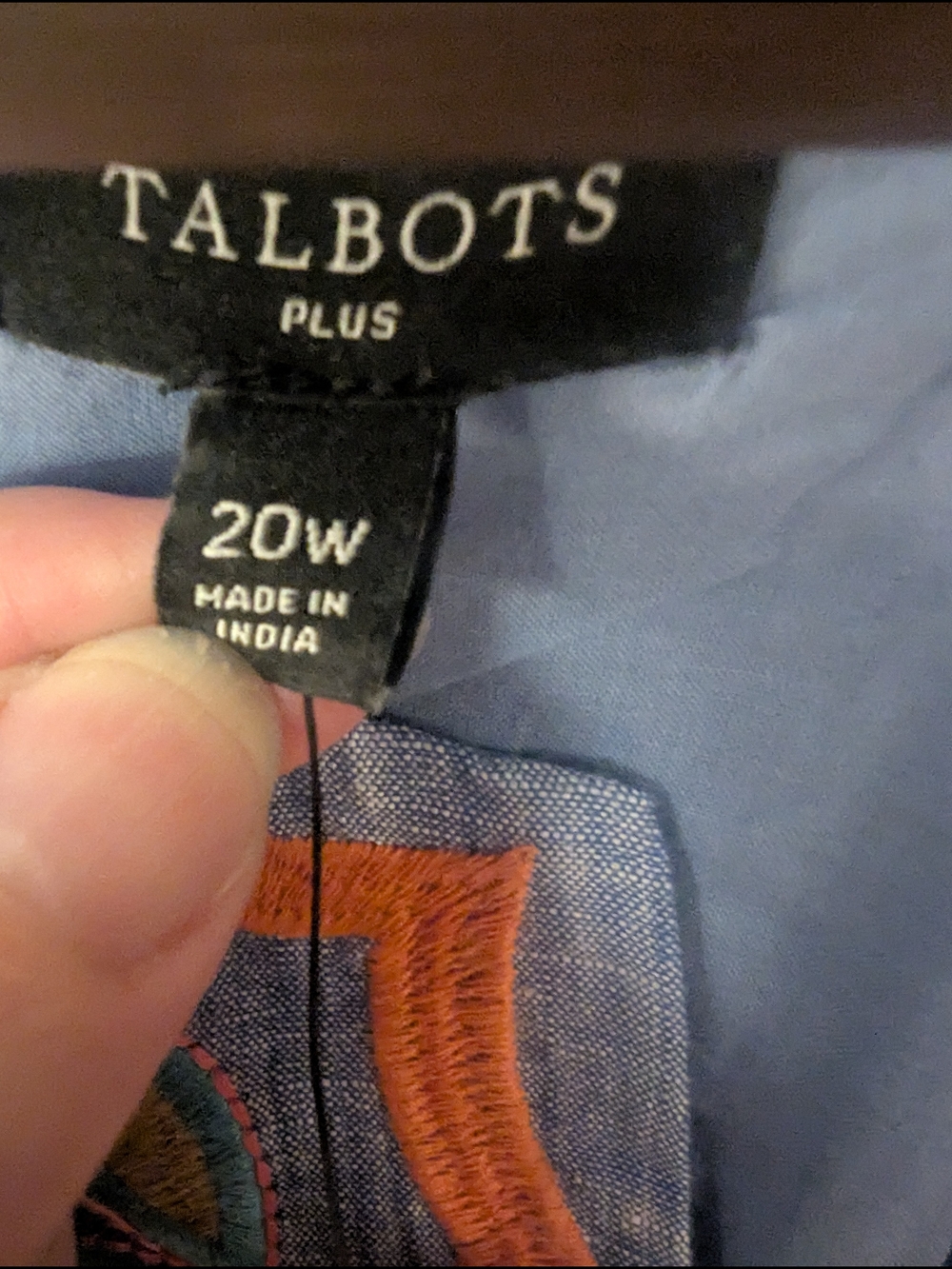 NWT Embroidered Linen Shift Dress Size 20W - Picture 5 of 8